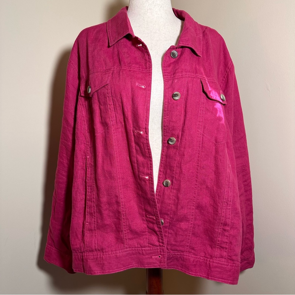 Coldwater Creek Magenta Jean Jacket